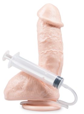 Spuitende Dildo Met Balzak - 13 cm
