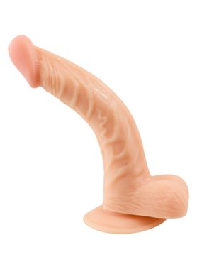 Realistische Dildo Curved Passion Met Balzak - 22 cm