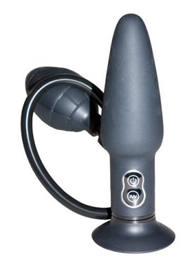 True Black Vibrating Anal Plug