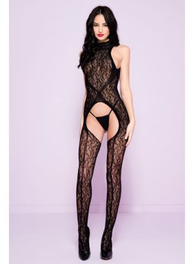 Kanten Catsuit Met Opening En Open Rug