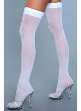 Hoge Nylon Kousen - Wit