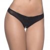 Kanten String Met Open Kruisje En Parels - Curvy - Afbeelding 2