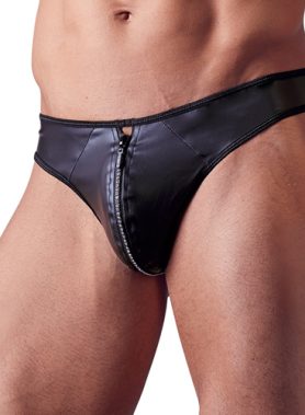 Mannenstring Met Rits Met Strass-Steentjes
