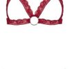 Kanten BH-Set Open Cups - Rood - Afbeelding 2