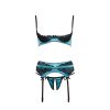 Jade BH-set Met Open Cups - Groen/Zwart - Afbeelding 2