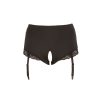 Plus Size Hoge Jarretelslip Met Open Kruis - Afbeelding 2