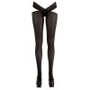 Panty met open kruis - Zwart - Afbeelding 2