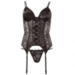 Kanten bustier met jarretels