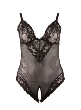 Body Met Open Kruis - Zwart