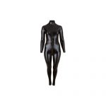 Plus Size Wetlook Catsuit Met Lange Rits
