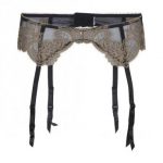 Kanten Jarretelgordel - Zwart/Goud