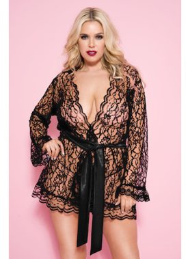Gebloemde Kimono - Plus Size