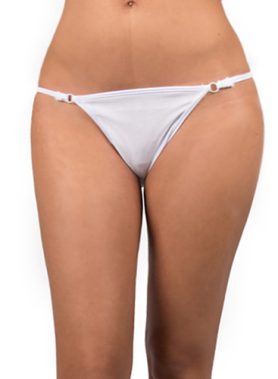 Witte String met Zilveren Sieraad
