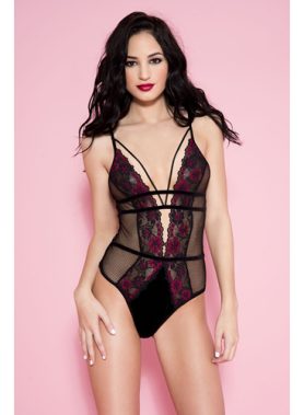 Visnet Body Met Roze Bloemen