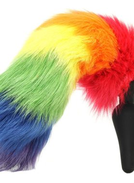 Rainbow Staart Buttplug