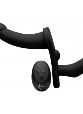 Double Take - Dubbele Vibrerende Strap-On - Zwart