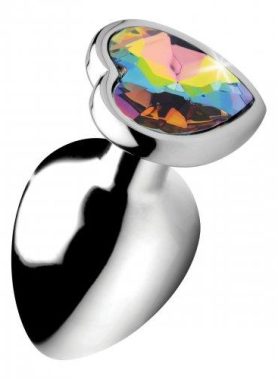 Rainbow Heart Buttplug - Groot