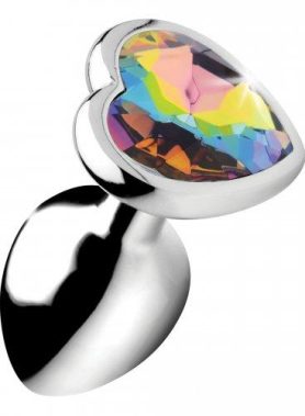 Rainbow Heart Buttplug - Klein