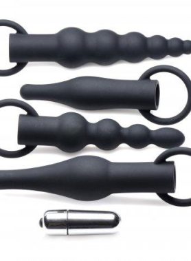 4-Delige Anaal Plug Set Met Bullet Vibrator