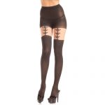 Panty Met Jarretellook En Strikjes