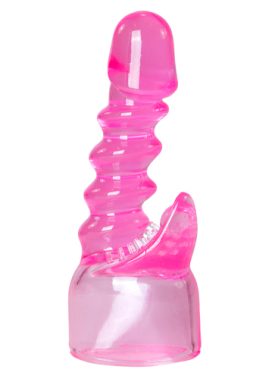 EasyToys Wand Collection – Geribbeld roze opzetstuk