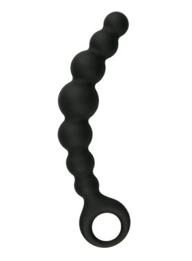 Zwarte anale plug met kralen