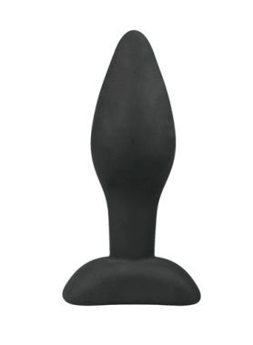 Kleine zwarte siliconen buttplug