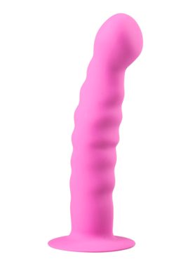 Siliconen dildo met zuignap - Roze
