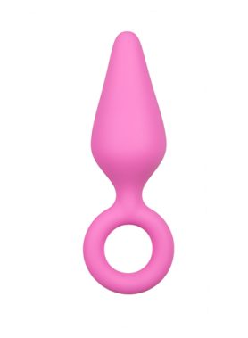 Roze Buttplug Met Trekring - Large