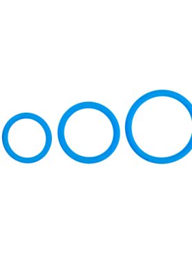 Cockring set - drie maten - blauw
