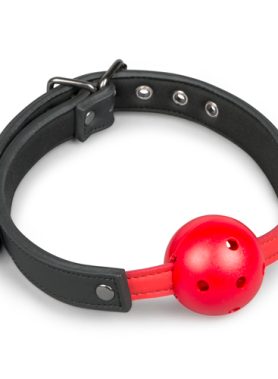 Ball gag met bal van PVC - rood