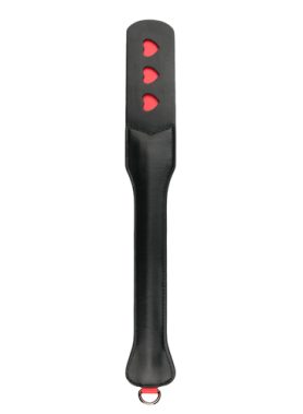 Lange leren paddle met hartje