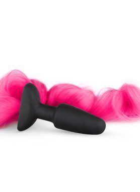 Siliconen Buttplug Met Staart - Roze