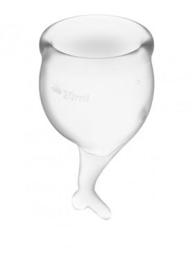 Satisfyer Feel Secure Menstruatie Cup Set - Transparant